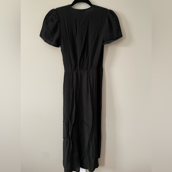 NWOT Size XXS EXPRESS Black wrap maxi dress - Picture 3 of 5